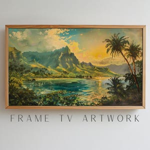 Vintage Hawaiian TV Art, hawaii frame tv art, frame tv hawaii, frame tv art, 4k frame tv, frame tv art coast, tv art work, tv art ocean