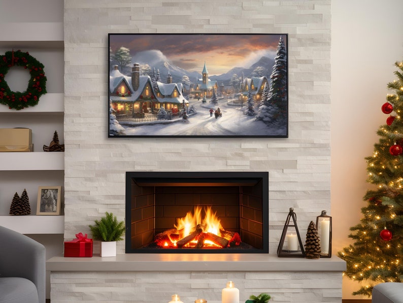 Christmas Village Frame TV Art 6 Pack 1, Samsung Frame Tv Art Christmas