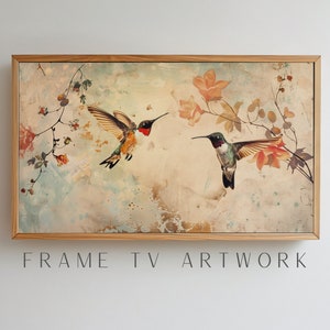 Colibri Flight Frame TV Art, art tv cadre samsung, art tv cadre 4k, art tv cadre bohème, oeuvre d'art tv, art tv 4k, cadre tv art vintage