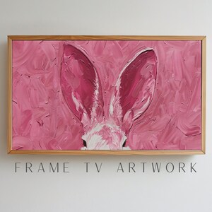 Bunny Frame TV Easter Art 21, samsung frame tv art, frame tv easter art, spring frame tv art, 4k frame tv painting, eclectic frame tv art