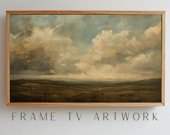Vintage Clouds Frame TV Art, frame tv art clouds, clouds frame tv, samsung frame tv art, 4k frame tv art, tv art work, frame tv seasons