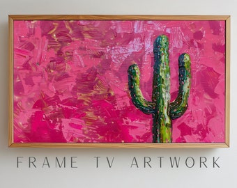 Cactus, samsung frame tv art, samsung frame tv art, boho frame tv art, samsung tv art desert, desert frame tv, 4k frame tv, frame tv modern
