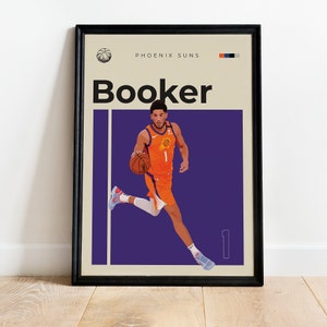 RUIYAN Devin Booker Poster for Wall, Basketball Player Wall Decor Man Cave  Gift, Phoenix Suns Art Print Boys Room Home Decoration, Star Canvas Sports