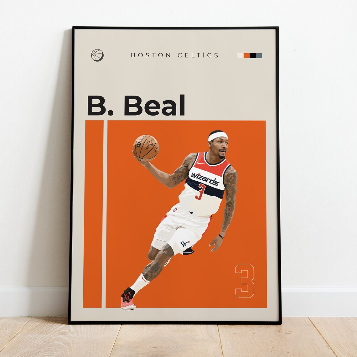 Bradley Beal Posters, NBA Player Posters, Phoneix Suns Player Posters