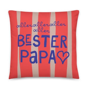 Funda de almohada con frases de "Mejor papá", regalo, idea de regalo, funda de cojín, almohada decorativa, almohada de peluche