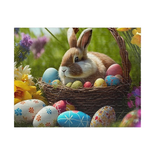 Easter Puzzle (110, 252, 500, 1014-piece) Easter Bunny with Easter Basket Puzzle