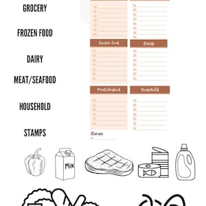 Lista de compras de supermercados departamentales: ¡abastezca, ahorre tiempo y saboree cada bocado! ¡Mantente organizado y no olvides nada para tu hogar!