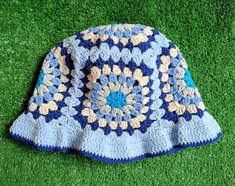 Unisex Crochet Bucket Hat, Summer Knit Hat, Cotton Summer Bucket Hat,  Festval Hat, Knitted Cotton Beanie, Gift For Her