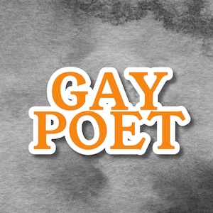 Gay Poet Sticker | BG Waterproof Sticker | Phoebe | Pharb | The Record | Gift for Her | Music Fan