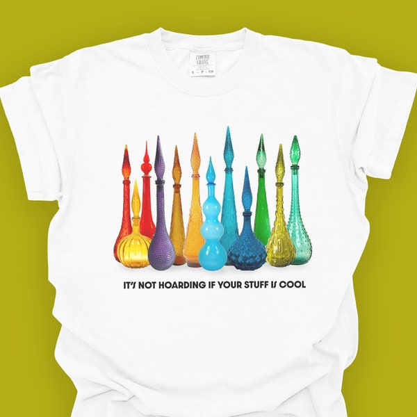 Empoli Genie Bottles Comfort Colors T-Shirt - Cool Collector's Tee - Vintage Glass Lover Shirt - It's Not Hoarding If Your Stuff Is Cool