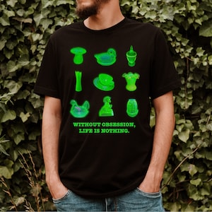 Uranium Glass, Uranium Glass Gift, Uranium Glass T-Shirt, UG Shirt, Vaseline Glass, Vaseline Glass Gift, UG Swan, UG Cat,  Uranium Glass Dog