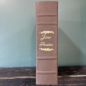 Jane Austen Leather Bound Book: Hand-Painted Watercolor Fore-Edge Art image 9
