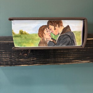 Jane Austen Leather Bound Book: Hand-Painted Watercolor Fore-Edge Art image 8