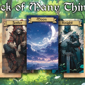 Baraja de muchas cosas Paquete de 22 cartas - Cartas DnD - / Tarot / Libro de hechizos DnD para juegos de mesa de fantasía - Personalizado - Mazmorras y dragones - Regalo