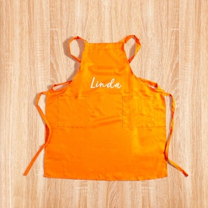 Personalized Kids Apron with Embroidered Name | Adjustable Cotton Cooking Apron for Toddlers | Birthday Gift & Party Essential