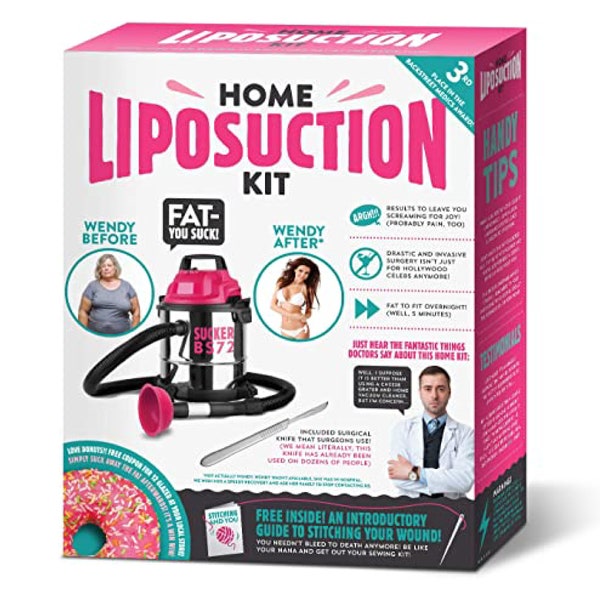 Home Liposuction Kit Prank Giftbox - White Elephant Gift or Prank Gift Wrap