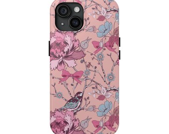 Pastel Color Wildflower Phone Cover, Floral Protective Phone Case, Cute Flower Design for iPhone 16 15 14 13 12 11 Pro Max Plus