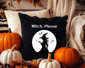 Halloween Throw Pillow, Halloween Decoration, Includes Pillow and Cover, 14x14"