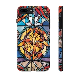 Stained Glass Effect Phone Case, Mosaic Tough Case, Stained Glass Effect, Case for iPhone Samsung