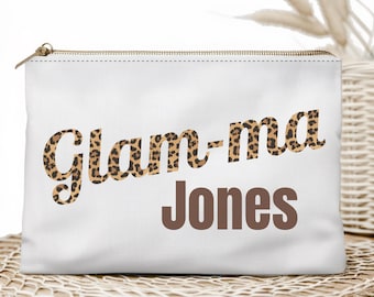 Personalized Glam-ma Make Up Bag, Gift for Grandma, Mother's Day Gift for Grandma, Gift for Nana, Grandma gift, Custom Gift for Grandma