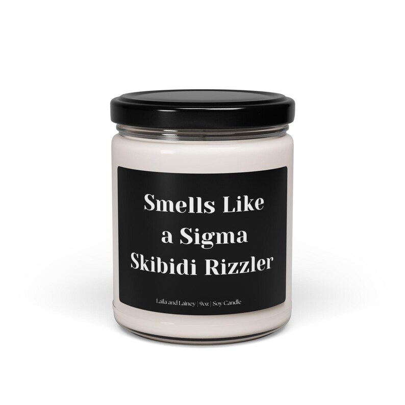 Vela Sigma Skibidi Rizzler, vela divertida, regalo divertido para adolescentes, jerga de la generación Alpha, regalo meme, regalo para mamás, regalo divertido para maestros imagen 3