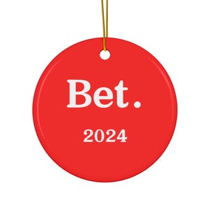Funny Christmas Ornaments, Funny Gifts, Christmas Ornamental Funny Ornaments gift, GenZ Gift, Bet, Meme, Teenager Ornament, Skibidi Rizzmas