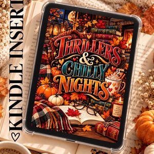 Thrillers en koude nachten Kindle-inlegvel, digitale download voor de herfst.