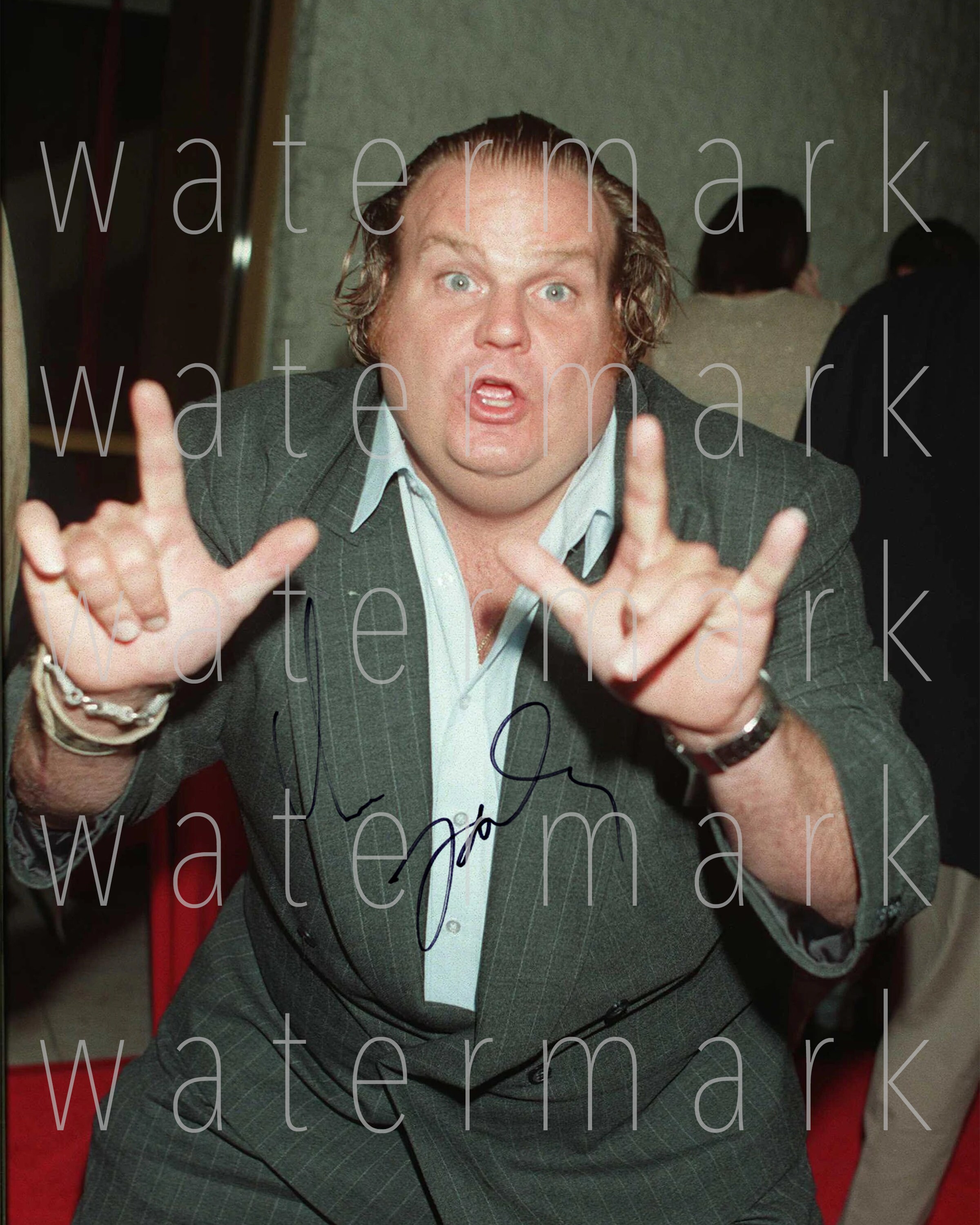 CHRIS FARLEY Signed Photo Movie Scene COA Hologram main image 1