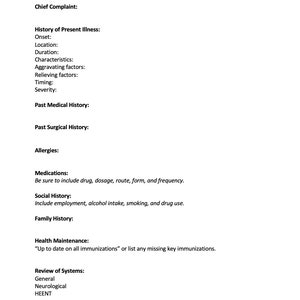 SOAP Note Template
