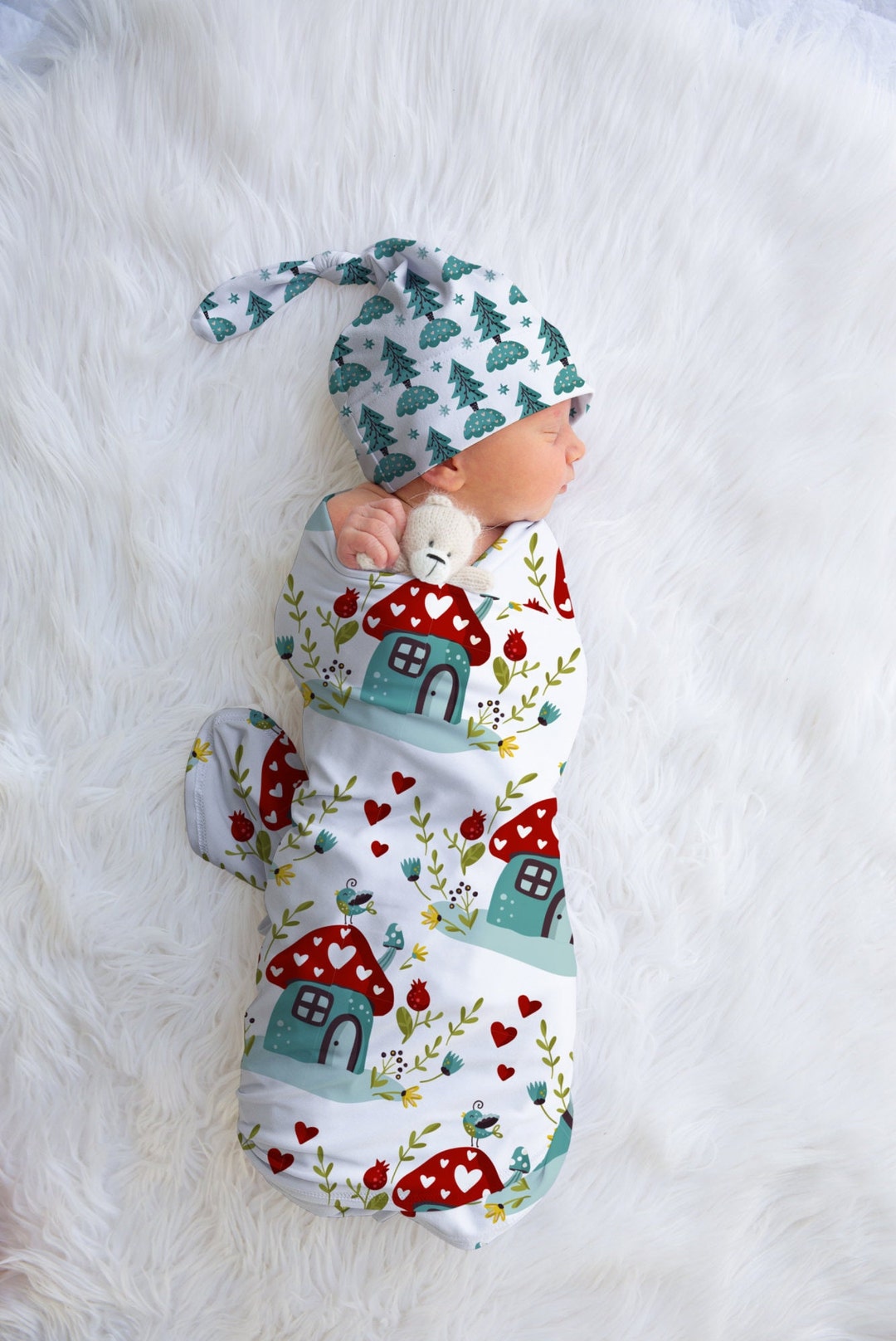 Christmas Gnome Baby Swaddle Baby Shower Gift Ideas Coming Etsy