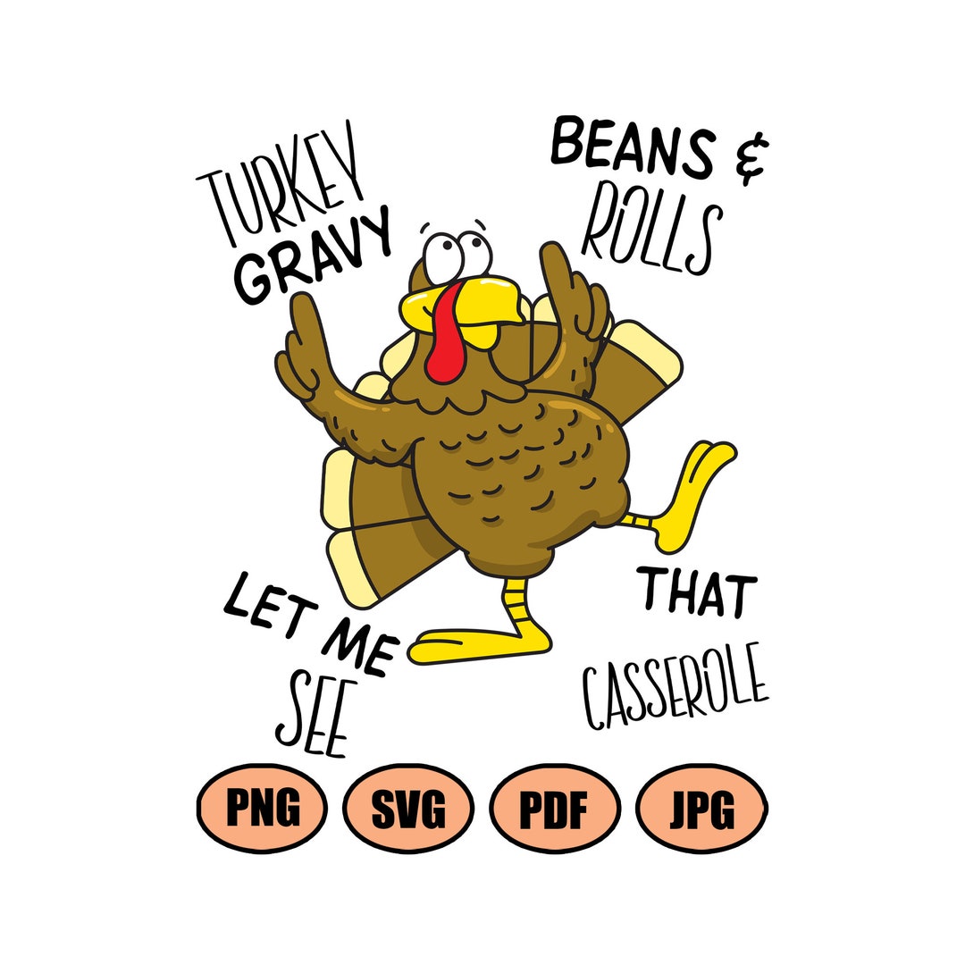 Turkey Gravy Beans and Rolls Let Me See That Casserole Png Etsy