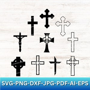 Cross Bundle SVG | Cross SVG | Christian Cross svg | 300 dpi | Christian Cross Bundle | Celtic Cross | Crucifix | Religious Cross SVG |