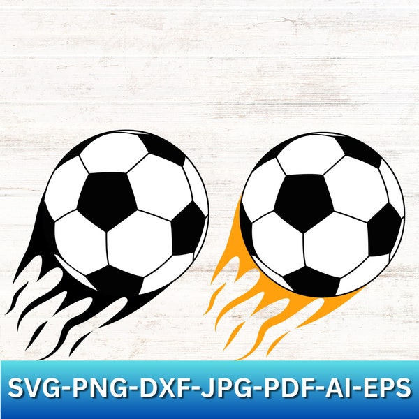 Soccer Ball with Flame SVG | Soccer Ball SVG | Soccer Ball SVG for Cricut | Flaming Soccer Ball | Soccer Ball on Fire | Soccer Ball