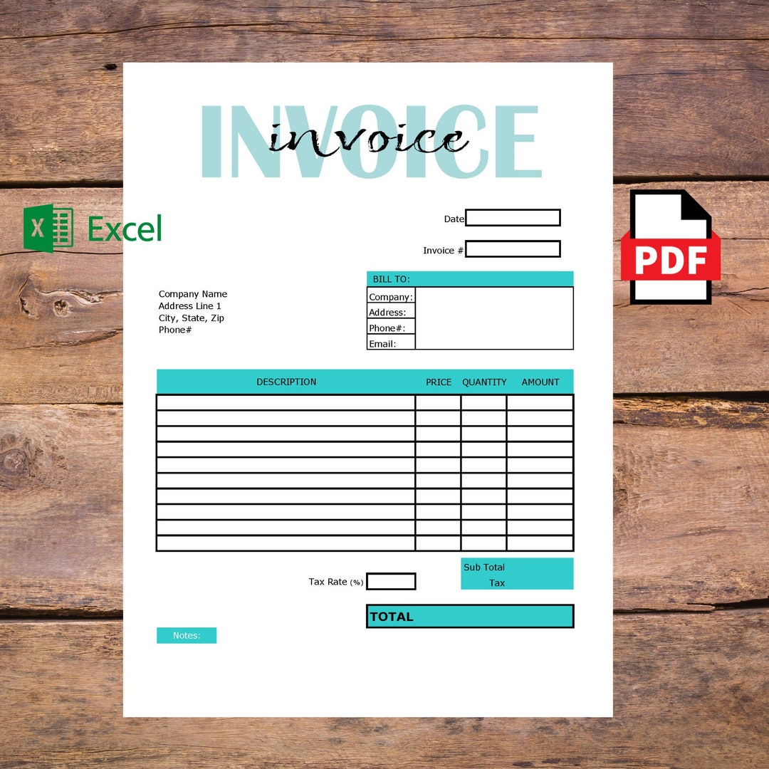 Small Business Invoice Template | Business Template for Excel | Simple ...