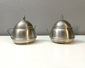 Colonial Pewter by Boardman Creamer and Sugar Set