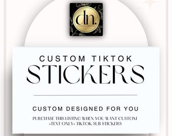 Emotes personalizados para fãs do TikTok: figurinhas personalizadas para bate-papo em transmissões ao vivo ("TEXTO" - designs digitais)