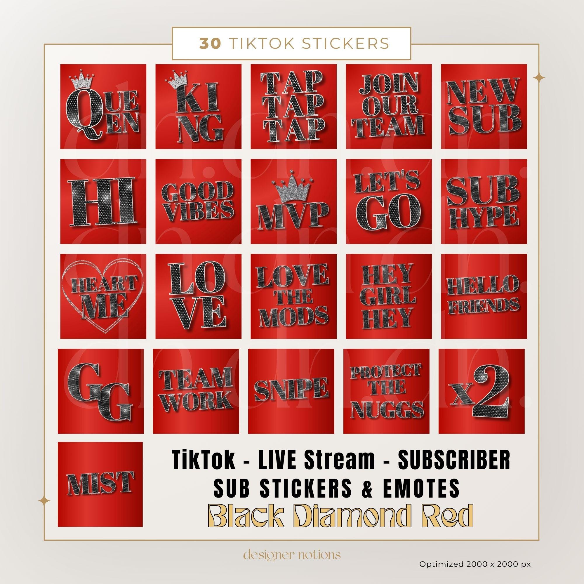 Tiktom Stickers Tik Tok Sub Stickers, Tiktok Live Emotes, Stickers for Tiktok Live ...