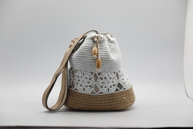 Crochet Crossbody Bag Handmade Bucket Bag Floral Sling Bag Etsy