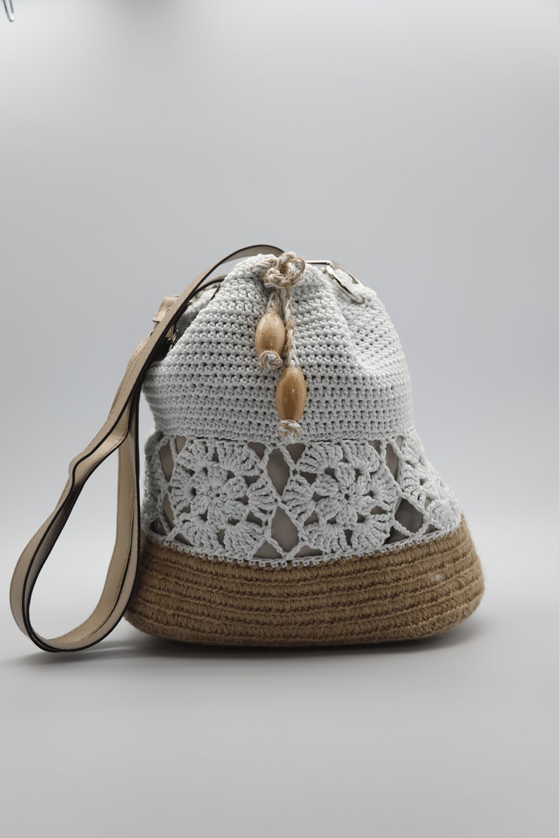 Crochet Crossbody Bag Handmade Bucket Bag Floral Sling Bag Etsy