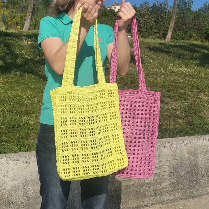 Raffia Tote Crochet Summer Bag for Women Eco-friendly Vegan - Etsy