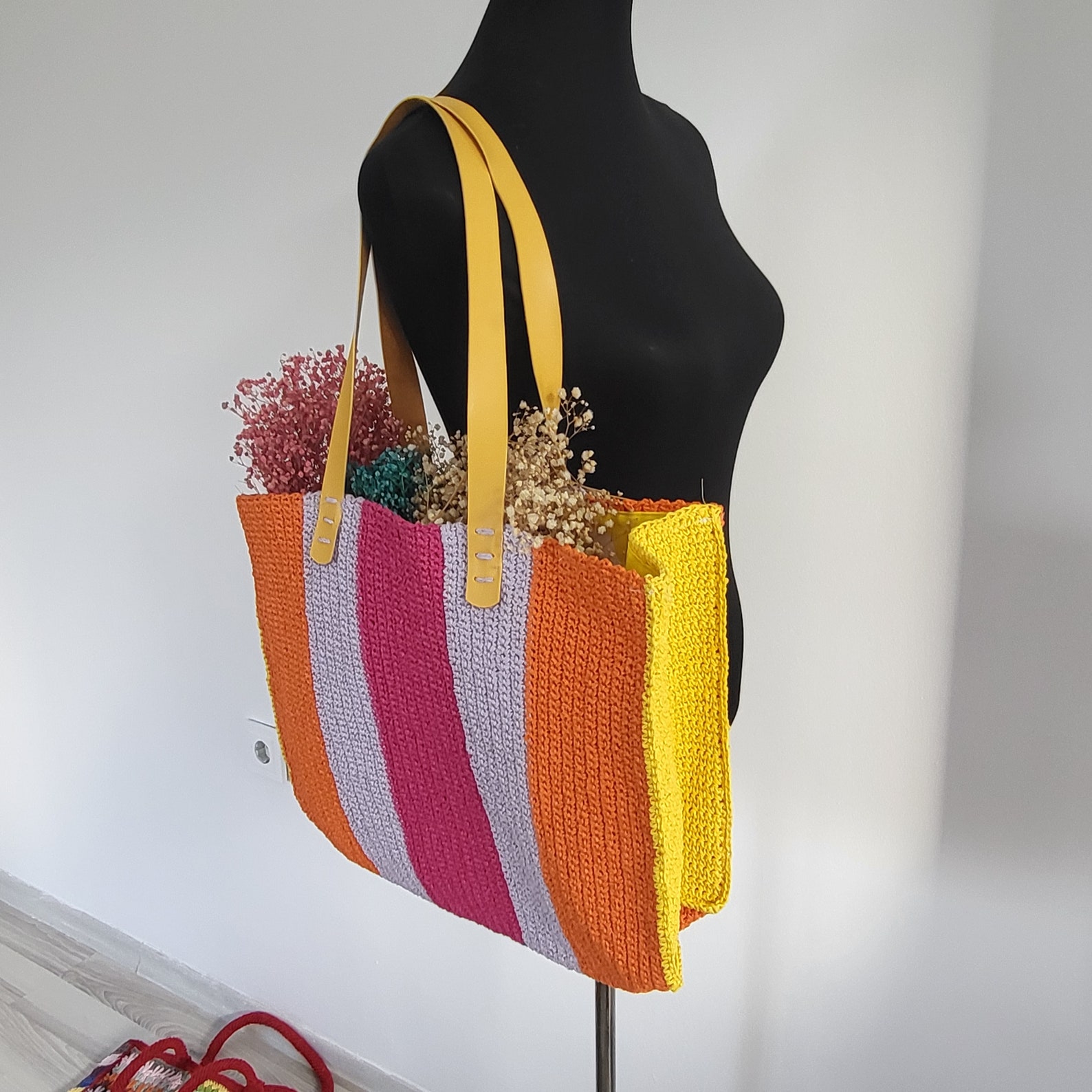 Striped Tote Bag
