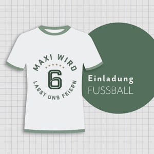Einladungskarten personalisiert – Fußball – 1x oder im 4er, 8er und 12er-Set  |  Kindergeburtstag  |  Individuelle Einladung  |  Motto-Party