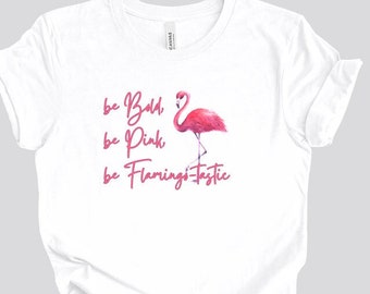 Flamingo t-shirt, be Bold, be Pink, be Flamingi-tastic,Man tshirt