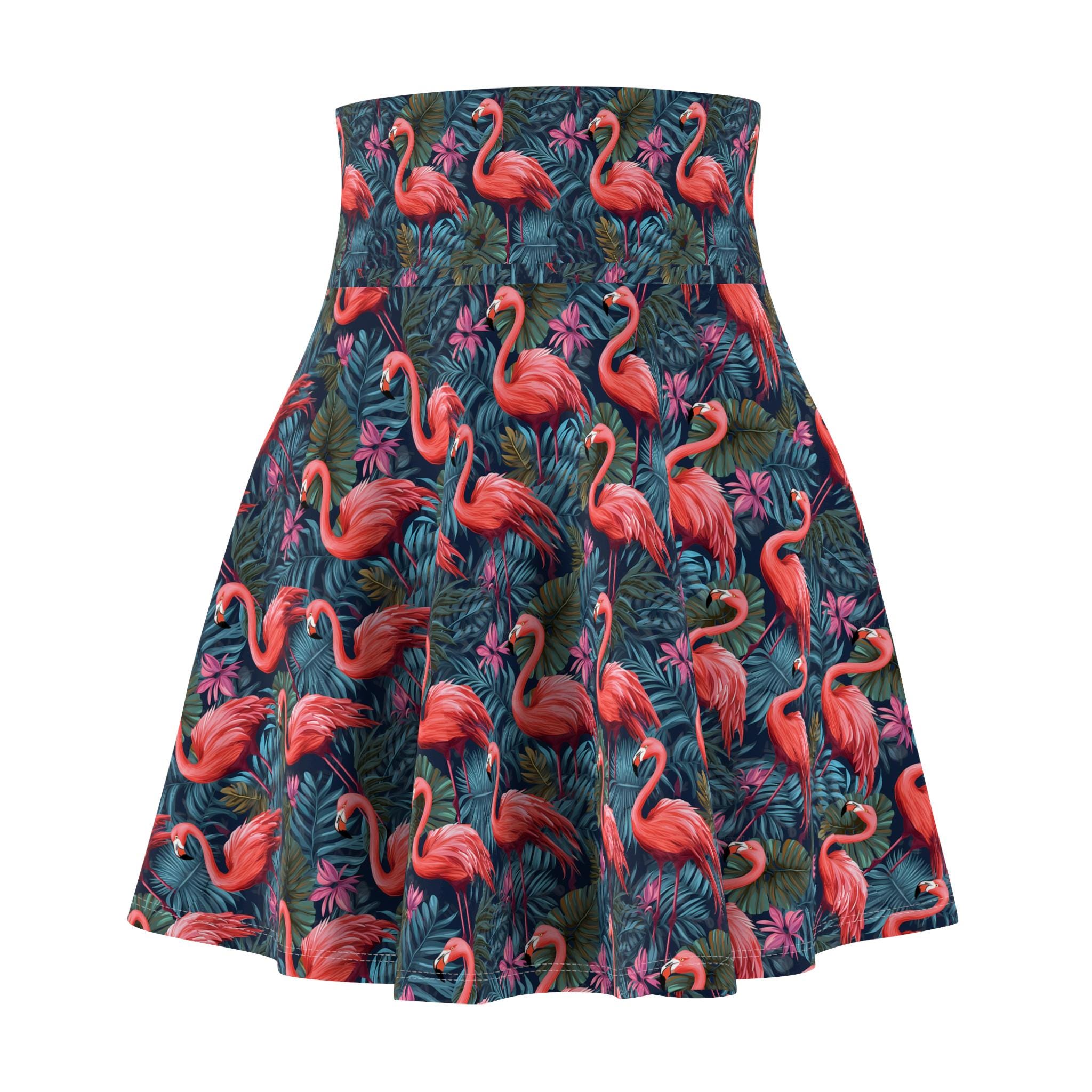 Flamingo Print Skirt - Etsy