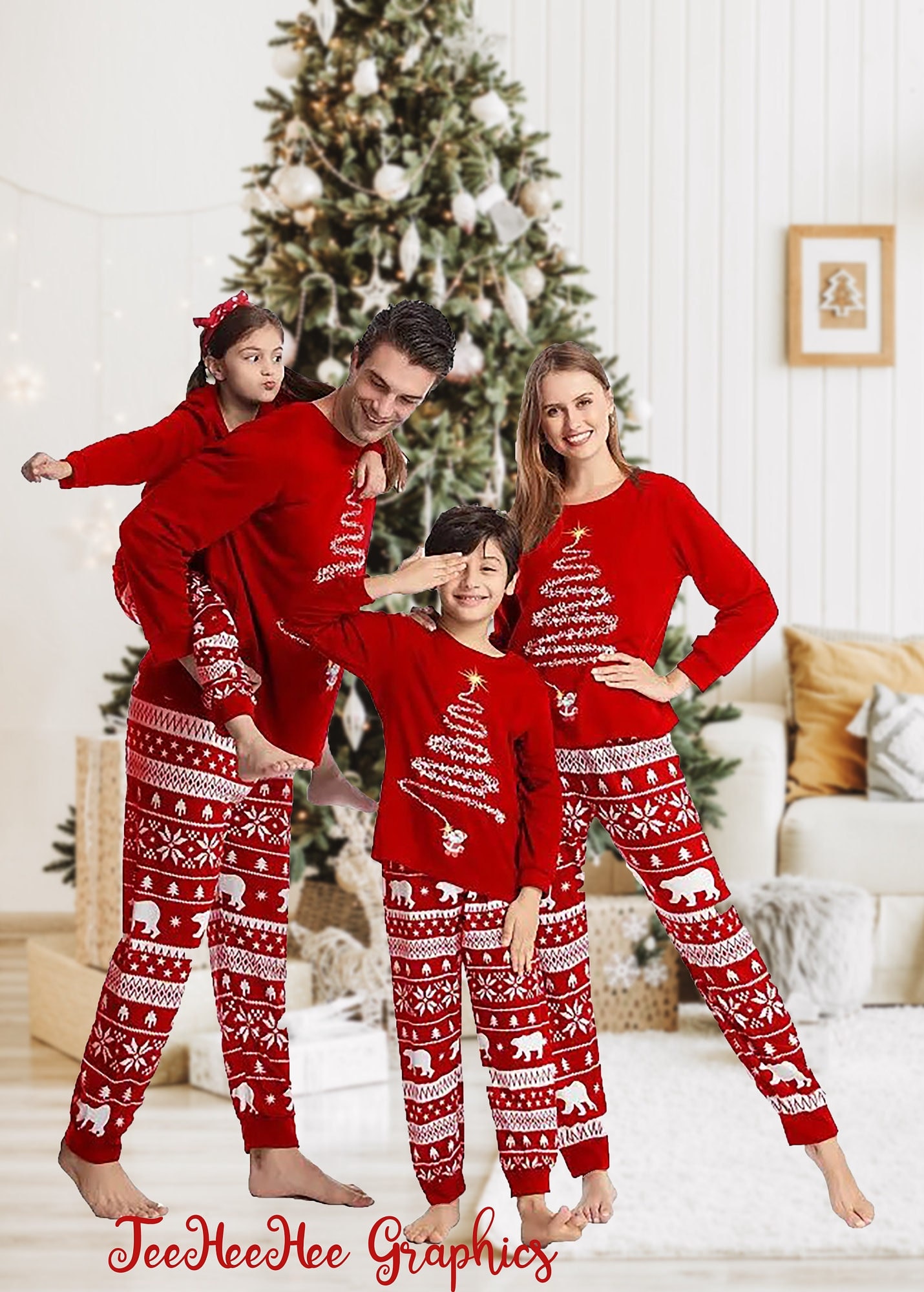 Monogrammed Family Christmas Shirt, Womens Christmas Pajamas, Christmas  Monogram Shirt With Pants, Custom Christmas Shirt, Holiday Pajamas 