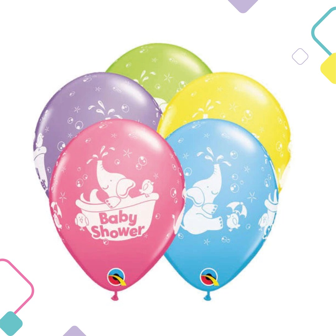 Elephant Baby Shower Balloons, Baby Shower Decorations, New Baby