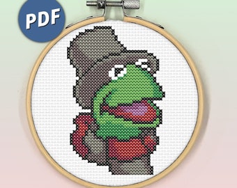 Kermit Muppets Weihnachten Carol Kreuzstichmuster PDF