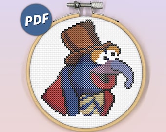 Gonzo Muppets Christmas Carol Cross Stitch Pattern Xmas (PDF)
