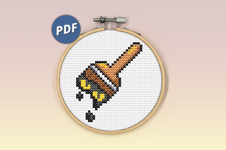 Neopets Halloween Cross Stitch Pattern: Slorg, Meowclops, Paint Brush (PDF) image 3
