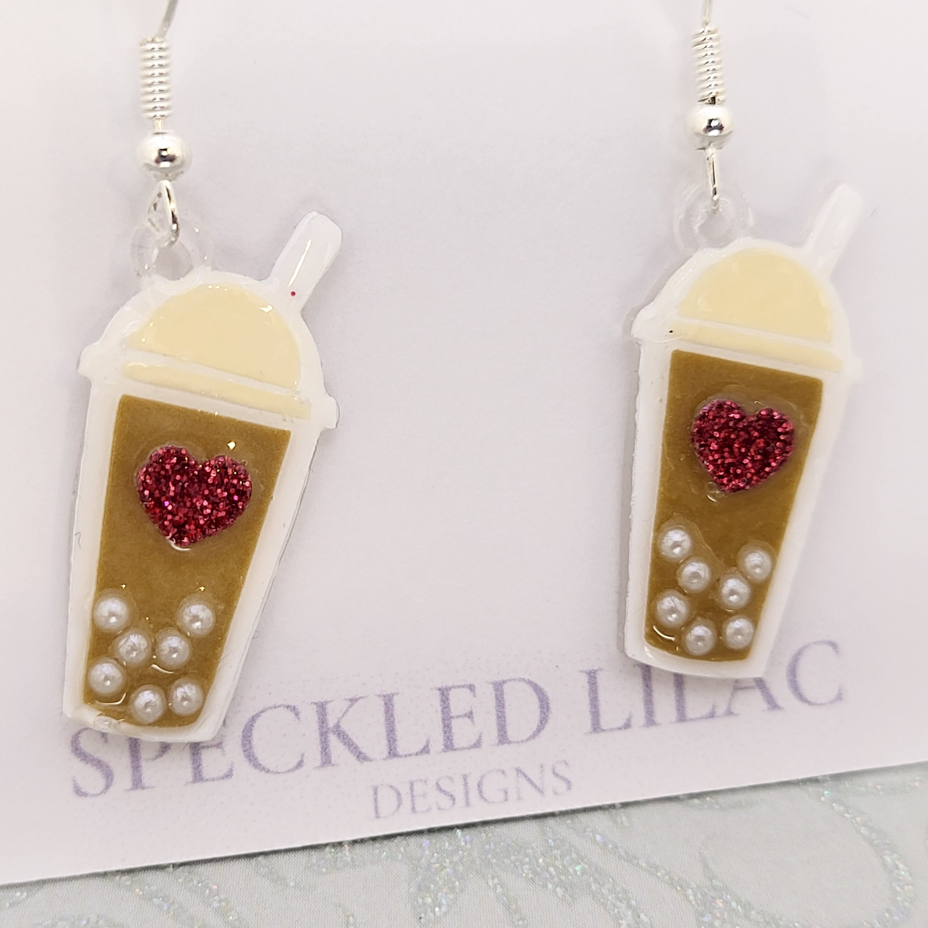 Lilac Enamel Boba Post Earrings main image 0